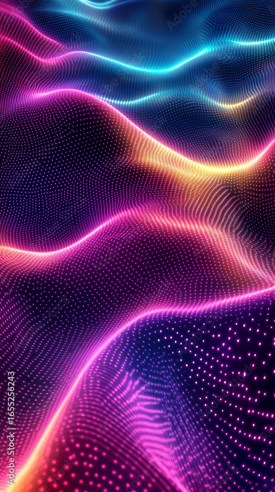 Poster vibrant abstract striped gradient design in bright colors, modern artistic background with smooth tr