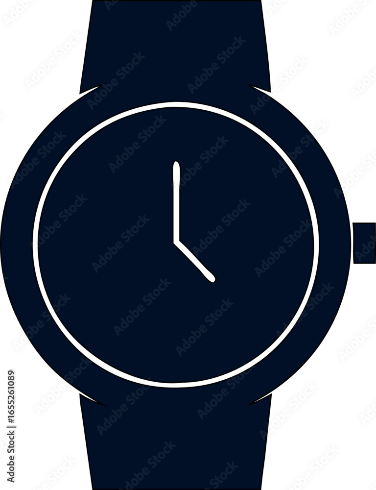 Poster digital watch vector icon. wearable tech concept ideal for mobile apps and tech illustrations.