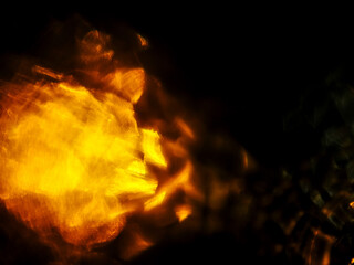 Colorful light leaks on black background for design and special effects. Retro film look. Abstract...