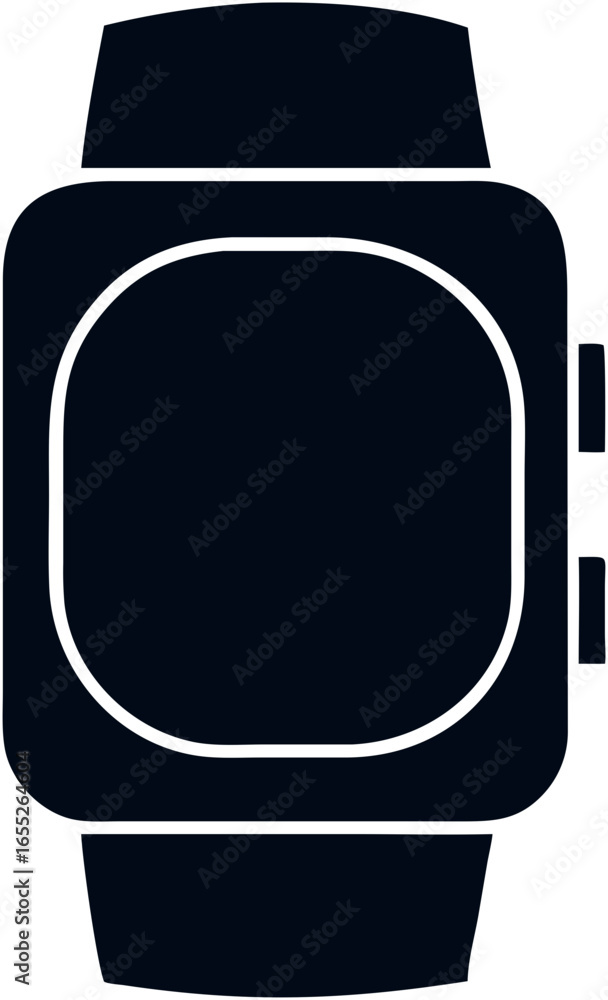 Poster digital clock smartwatch icon. clean vector suitable for smart gadgets and time tracking.