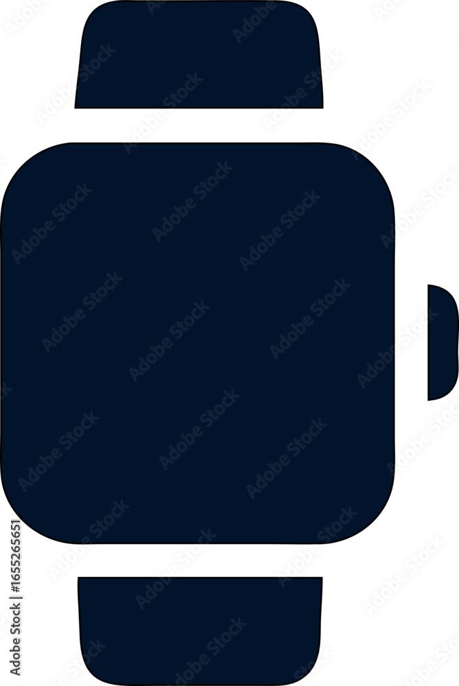 Poster vector icon of smartwatch device. clean line style for tech applications, gadgets, and websites.