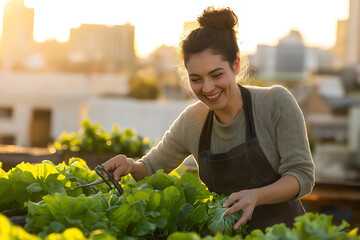 hispanic man holding potted plant