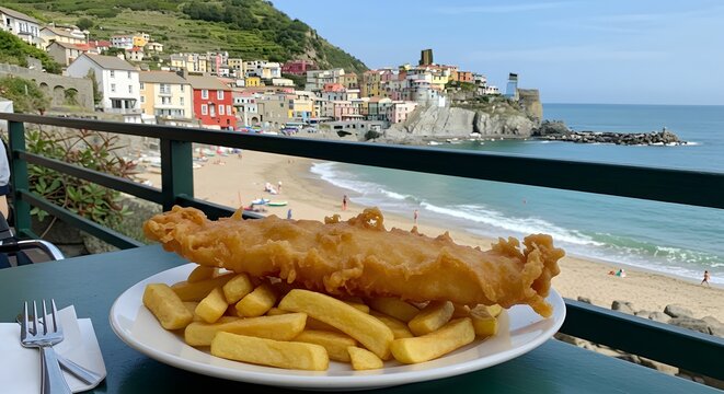 "Vis en friet knapperig en warm"