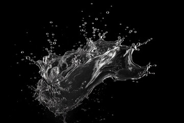 water splash overlay on black background