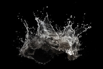 water splash overlay on black background