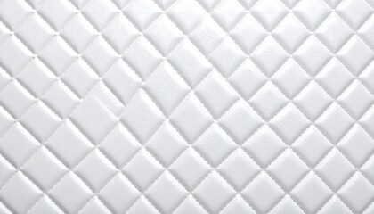 Fototapeta premium Close-up view of a white quilted fabric.