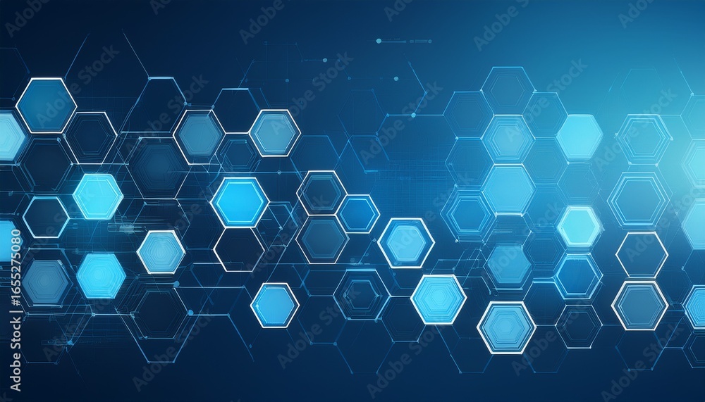 Poster abstract background with hexagons and medical symbols futuristic technology science background medic