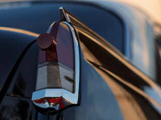 Classic 1950s American Car Tail Light Close-Up
