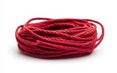 Naklejka premium Realistic photo of a Hindu sacred red thread used in rituals isolated on white background PNG