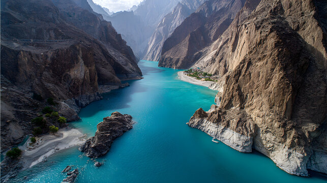Hunza Valley River Gorge