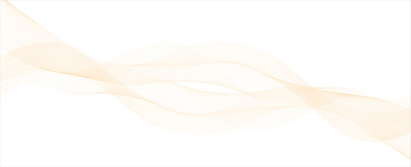 Abstract backdrop with orange wave gradient lines on white background. Modern technology background, wave design. Vector