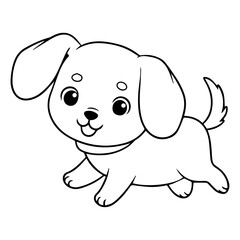 a puppy with no color for coloring