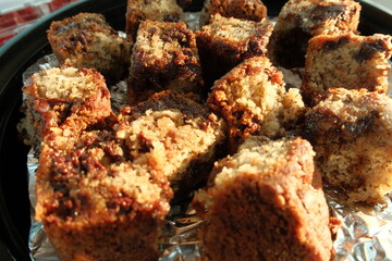 Freshly baked chocolate banana bread