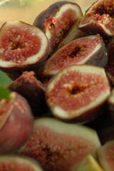 Close up of fresh figs on a summer charcuterie board