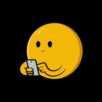 Emoji Using a Smartphone in a Loop.
