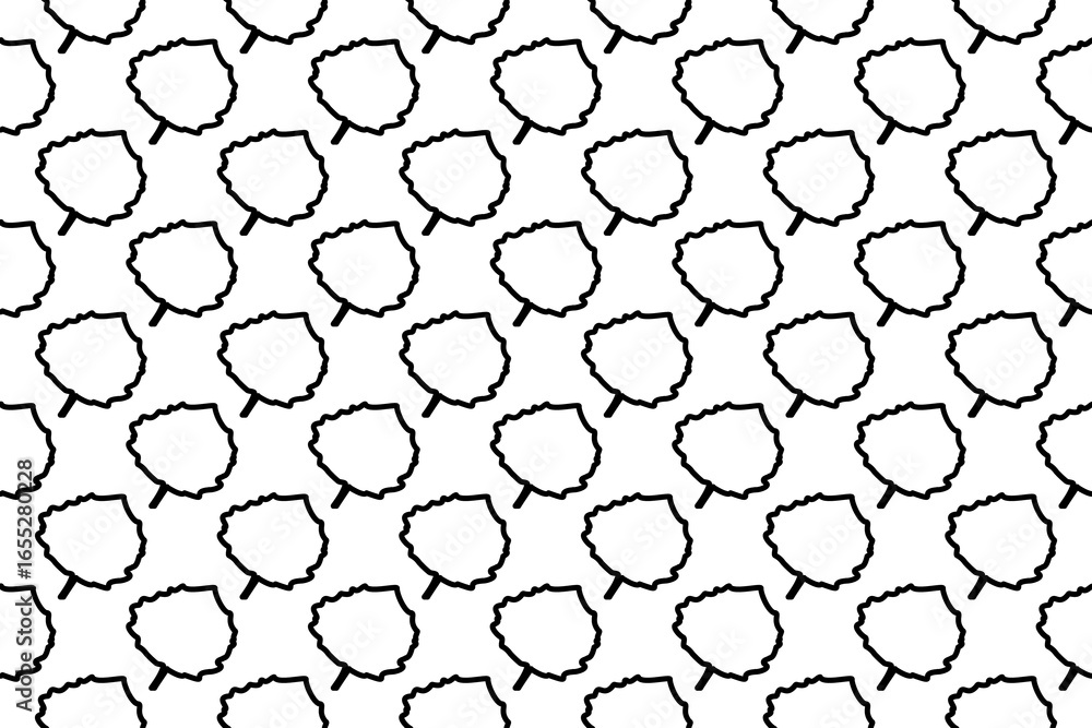 Poster seamless pattern completely filled with outlines of aspen leafs. elements are evenly spaced. illustr