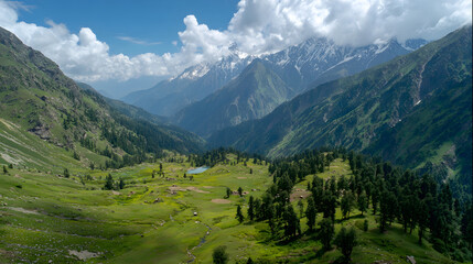 Fototapeta premium Himalayan Valley Landscape