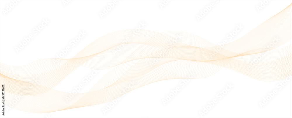 Aufkleber abstract backdrop with orange wave gradient lines on white background. modern technology background,