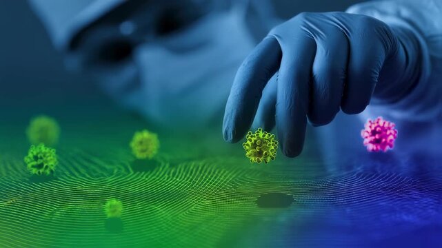 Painter creating a riskgradient heat map with blurred background discrete STD icons pinpointed subtly within the gradient emphasizing hotspot identification.