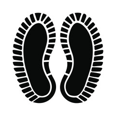 Fototapeta premium Boot, shoe print Patterns Vector. Muddy boot prints. Shoe prints Isolated on white background.