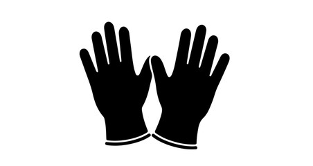 Obraz premium Object buy black gloves vector image for protection and safety hand wear fashion accessory or work equipment design vector