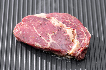 fresh raw beef steak
