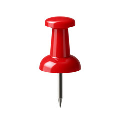Vibrant Red Push Pin: A Close-Up Macro Shot