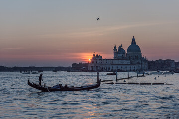Gondola at sunset, Venice © Nick