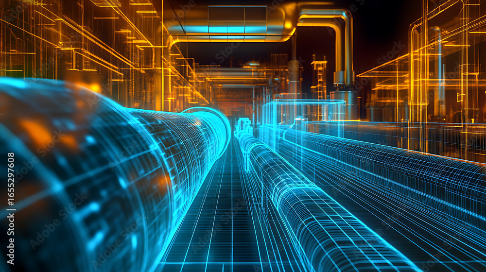 Poster digital twin vs traditional api workflows in pipe routing