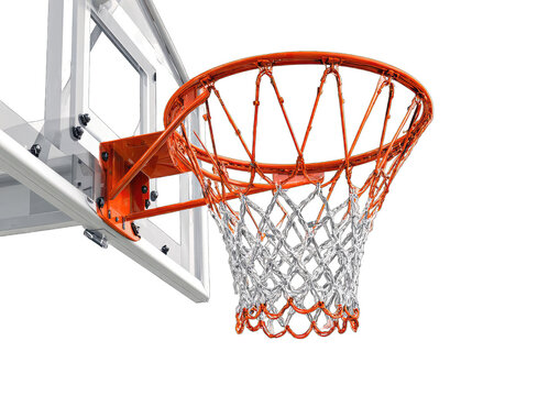 Close-up basketball hoop