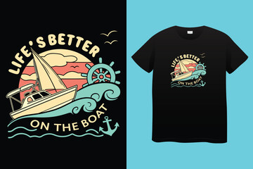 I’m on a boat i got my swim trunks and my flippie-floppies - Boat Captain T Shirt Design, Hand drawn vintage illustration with hand lettering and decoration elements, banner, flyer and mug, Poster, EP