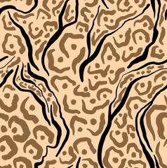 Leopard, zebra and giraffe pattern design. Hand drawn leopard zebra and giraffe pattern design. For textile and print.
