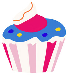 PNG Cupcake dessert muffin icing.