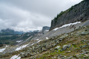 Mount Baker Pacific Northwest, Snow-Capped Mountain with Alpine Lakes and Scenic Landscape