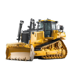 Yellow heavy-duty bulldozer