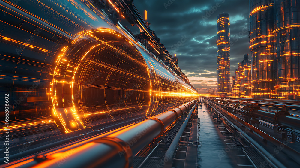 Poster optimizing pipe pathways using real-time feedback from digital twins