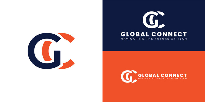 The logo features a sleek, intertwined design of the letters GC in a bold, modern typeface. The color scheme consists of dark blue and orange, reflecting the identity of a technology advisory firm.