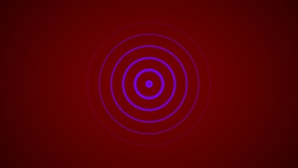Concentric Circles Radiating From Center on Dark Red Gradient Background abstract