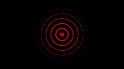 Concentric Red Circles on Black Background rings ripple © motion Yingyaipumi