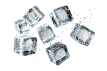 Ice cubes in motion