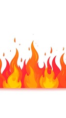 Horizontal fiery flames