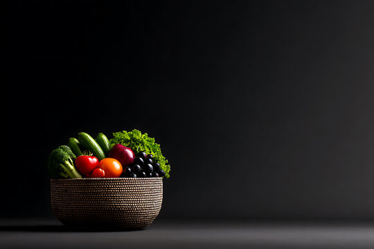 basket brimming with fruits and veggies, representing world food day