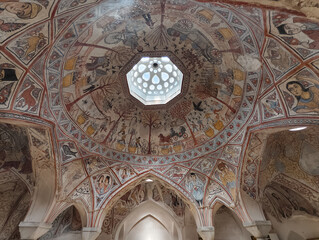 Naklejka premium Mashhad, Iran - August 18, 2025: Heritage Elements in a Historic Mashhad Bathhous