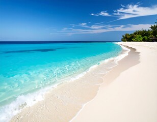 Obraz premium Tropical beach scene with turquoise water (2)