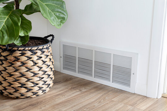 Return air vent. Return air grille placed near the floor