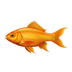 Obraz premium Vibrant Golden Fish: Detailed Illustration