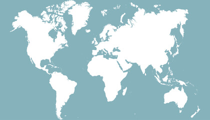 World map. Grey modern vector map. Silhouette map