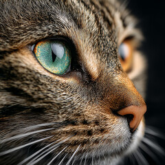 Intriguing Reflection in Cat's Eyes