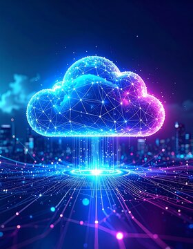 Futuristic cloud computing graphic (5)