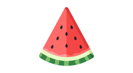 Vibrant watermelon slice illustration featuring crisp rind and scattered seeds conveys summer fruit enjoyment and healthy eating habits with a fresh